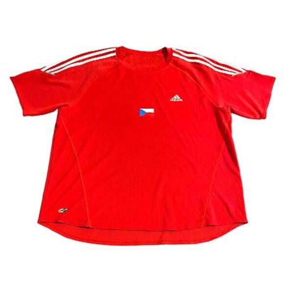 Adidas Climalite Czech‎ Republic National Team 2006 Men's Size XL Red White - Picture 1 of 7